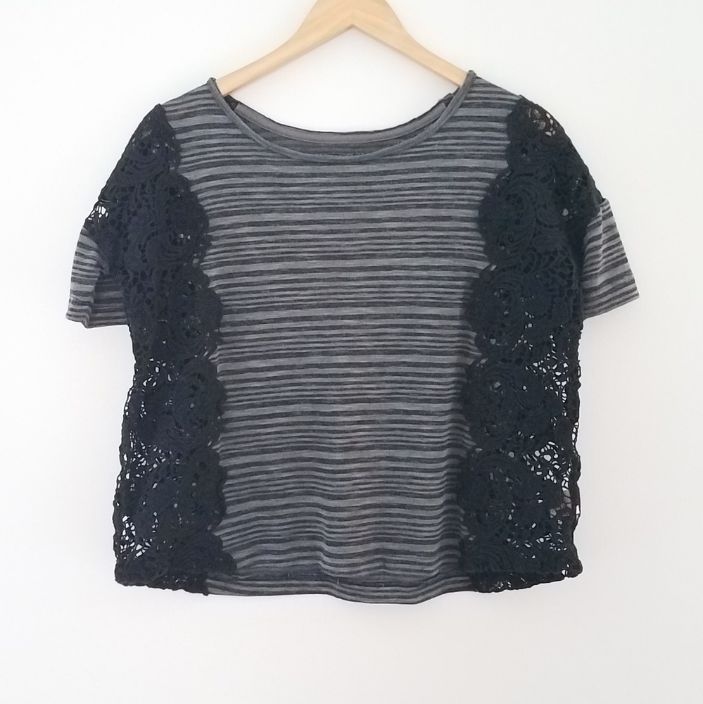 Free People oversized striped crochet